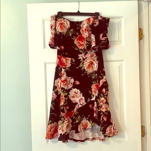 Floral off the shoulder dress